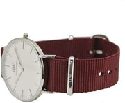 Daniel Wellington Classic Roselyn White Dial Red NATO Strap Watch For Women - DW00100272