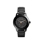 Michael Kors Kinley Silver Dial Black Steel Strap Watch for Women - MK5999