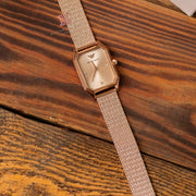 Emporio Armani Joy Quartz Rose Gold Dial Rose Gold Mesh Bracelet Watch For Women - AR11347