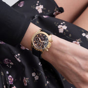 Guess Eclipse Multi Function Black Dial Black Rubber Strap Watch for Women - GW0315L1