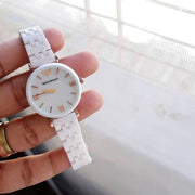 Emporio Armani Ceramica Mother of Pearl Dial White Ceramic Strap Watch For Women - AR1486