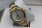 Versace Hellenyium GMT Silver Dial Two Tone Steel Strap Watch for Men - V11030015