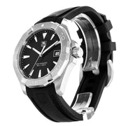 Tag Heuer Aquaracer Quartz Black Dial Black Rubber Strap Watch for Men - WAY1110.FT8021