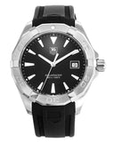 Tag Heuer Aquaracer Quartz Black Dial Black Rubber Strap Watch for Men - WAY1110.FT8021