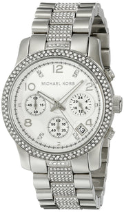 Michael Kors Runway White Dial Silver Steel Strap Watch for Women - MK5825