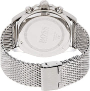 Hugo Boss Ocean Edition Chronograph Black Dial Silver Mesh Bracelet Watch for Men - 1513701
