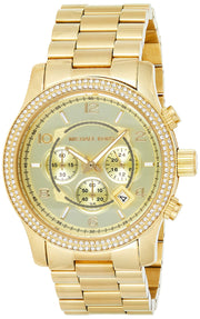 Michael Kors Runway Gold Dial Gold Steel Strap Watch for Women - MK5575