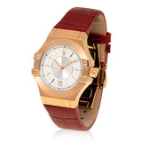 Maserati Potenza Silver Dial Red Leather Strap Watch For Women - R8851108501