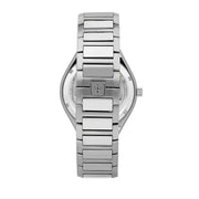 Maserati Stile Skeleton Automatic Black Dial Silver Steel Strap Watch For Men - R8823142002