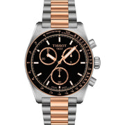 Tissot PR516 Chronograph Black Dial Two Tone Steel Strap Watch for Men - T149.417.22.051.01