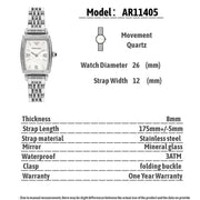 Emporio Armani Gianni T-Bar Quartz White Dial Silver Steel Strap Watch For Women - AR11405