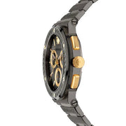 Versace Greca Icon Chronograph Black Dial Black Steel Strap Watch For Men - VEZ900521