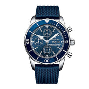 Breitling Superocean Heritage Chronograph 44 Blue Dial Blue Mesh Bracelet Watch for Men - A13313161C1S1
