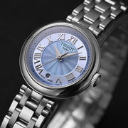 Tissot Bellissima Small Lady Light Blue Dial Silver Steel Strap Watch for Women - T126.010.11.133.00