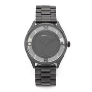 Marc Jacobs Tether Transparent Black Dial Black Steel Strap Watch for Women - MBM3419
