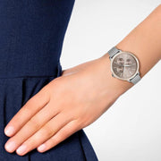 Hugo Boss Symphony Brown Dial Silver Mesh Bracelet Watch for Women - 1502423