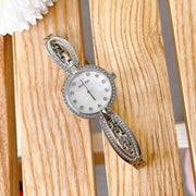 Bulova Crystal Collection Mother of Pearl Dial Silver Steel Strap Watch for Women - 96L223