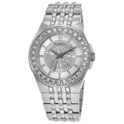 Bulova Phantom Crystal Silver Dial Silver Steel Strap Watch for Men - 96A236