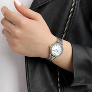 Emporio Armani Interchangeable Mother of Pearl Dial Silver Steel Strap Watch For Women - AR80020