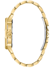 Bulova Crystal Collection Octova White Dial Gold Steel Strap Watch for Men - 98C126