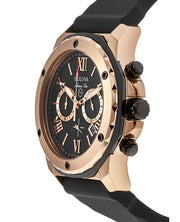 Bulova Marine Star Chronograph Black Dial Black Rubber Strap Watch for Men - 98B104