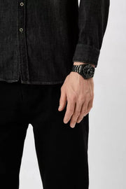 Philipp Plein The $kull Diver Black Dial Black Silicone Strap Watch For Men- PWOAA0922
