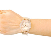 Marc Jacobs Henry Chronograph Rose Gold Dial Rose Gold Steel Strap Watch for Women - MBM3118
