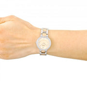Fossil Virginia Rose Gold Dial Two Tone Steel Strap Watch for Women - ES3405
