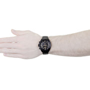 Hugo Boss Driver Chronograph Black Dial Black Steel Strap Watch for Men - 1513277