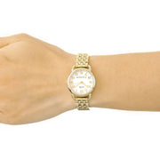 Coach Delancey White Dial Gold Steel Strap Watch for Women - 14502241