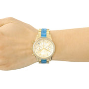 Michael Kors Ritz Gold Dial Two Tone Steel Strap Watch for Women - MK6328