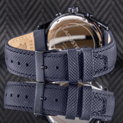 Lacoste Apext Blue Dial Blue Leather Strap Watch for Men - 2011297