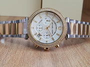 Michael Kors Parker White Dial Two Tone Steel Strap Watch for Women - MK5626