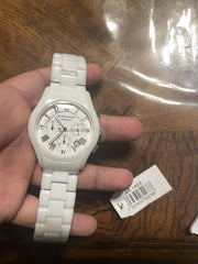 Emporio Armani Chronograph Ceramic White Dial Watch For Women - AR1403