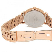 Coach Delancey White Dial Rose Gold Steel Strap Watch for Women - 14502262