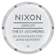 Nixon 51-30 Chrono Silver Dial Silver Steel Strap Watch for Men - A083-488