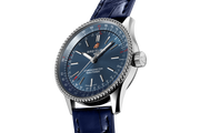 Breitling Navitimer Automatic 35 Blue Dial Blue Leather Strap Watch for Men - A17395161C1P1