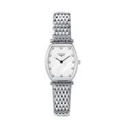 Longines La Grande Classique de Longines Tonneau White Dial Silver Steel Strap Watch for Women - L4.205.4.87.6