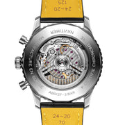 Breitling Navitimer B01 Chronograph 46 Green Dial Black Leather Strap Watch for Men - AB0137241L1P1