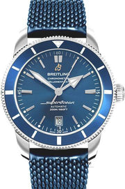 Breitling Superocean Heritage B20 Automatic 46 Blue Dial Blue Mesh Bracelet Watch for Men - AB2020161C1S1