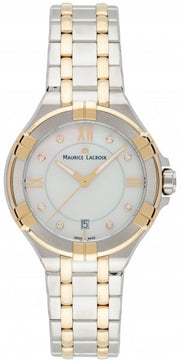Maurice Lacroix Aikon Mother of Pearl Dial Two Tone Steel Strap Watch for Women - A11006-PVY13-171-1