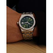 Maurice Lacroix Aikon Automatic Green Dial Silver Steel Strap Watch for Men - AI1807-SS002-630-1