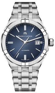 Maurice Lacroix Aikon Automatic Blue Dial Silver Steel Strap Watch For Men - AI6008-SS002-430-1