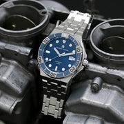 Maurice Lacroix Aikon Venturer Blue Dial Silver Steel Strap Watch for Men - AI6058-SS002-430-1