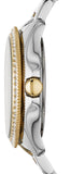 Fossil Cecile White Dial Two Tone Steel Strap Watch for Women - AM4543
