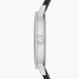 Emporio Armani Kappa Analog Quartz Black Dial Black Leather Strap Watch For Men - AR11013