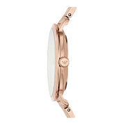 Emporio Armani Modern Mother of Pearl White Dial Rose Gold Steel Strap Watch for Women - AR11158