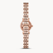 Emporio Armani Gianni T-Bar Mother of Pearl Dial Rose Gold Steel Strap Watch For Women - AR11203