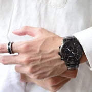 Emporio Armani Giovanni Chronograph Black Dial Black Steel Strap Watch For Men - AR11349