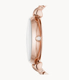 Emporio Armani T-Bar Gianni Crystal Pave Dial Rose Gold Steel Strap Watch For Women - AR11244